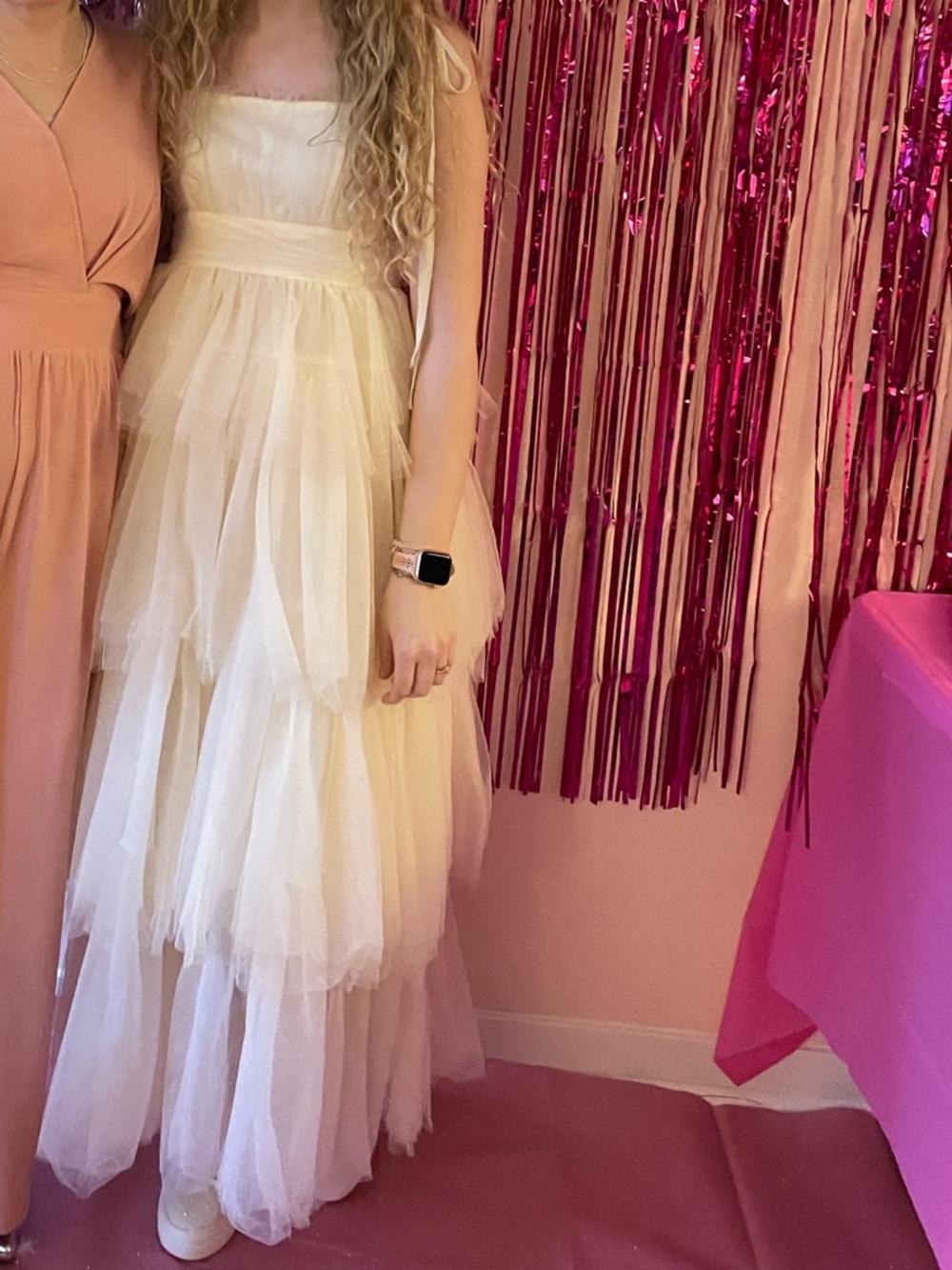 White Tulle Layered Dress - Bridal Party Dress